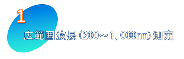 宽范围波长（200-1000nm）测量